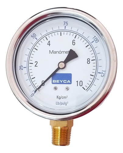 Manómetro 0-10 Kg/cm2 Mm4-48 Beyca (100mm)