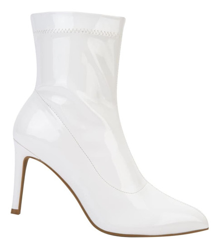 Bota Dama Vestir Thalia 2178 Blanco Charol Tacon 9cm