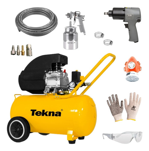 Compressor De Ar Cp8550 Tekna C/chave De Impacto E Kit Compl