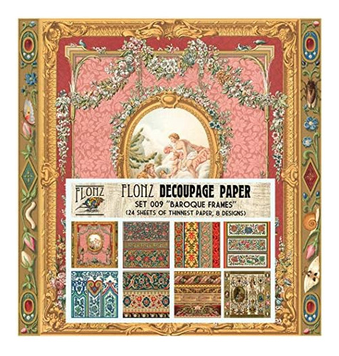 Decoupage Paper Pack (24 Sheets 6 X6 ) Baroque Laces An...