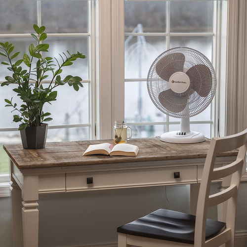 Comfort Zone Ventilador De Mesa Oscilante 16 Blanco Cz161 Cantidad De Aspas 3 Diámetro 20 Cm Material De Las Aspas Plástico