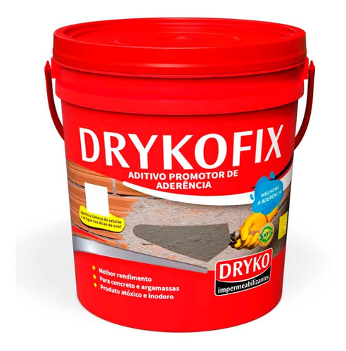 Drykofix Promotor De Aderência Chapisco Bianco Reboco 3,6l Cor Branco