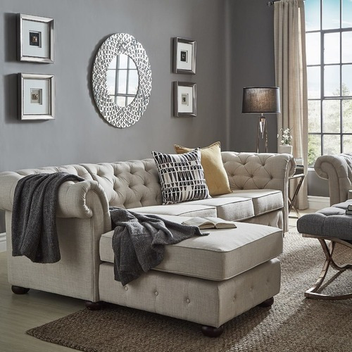 Sofa Sillon Esquinero Chesterfield 4 Cuerpos Living Capitone