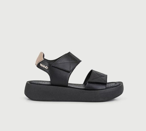 Viamo Daika Sandalia Mujer Verano Moda Velcro Negro