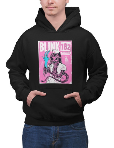 Poleron Unisex Blink 182 Lollapalooza 2023 Logo Enfermera Estampado Algodon