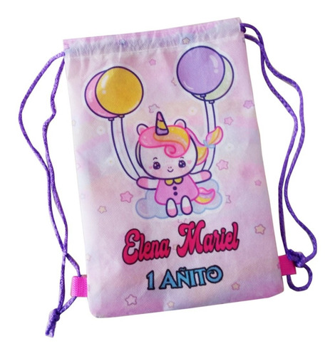 Morralitos  Dulceros Personalizados, Unicornio 10 Pz. 