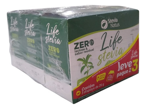 Kit Adocante Life Stevia Sache 3x25g Stevia Natus