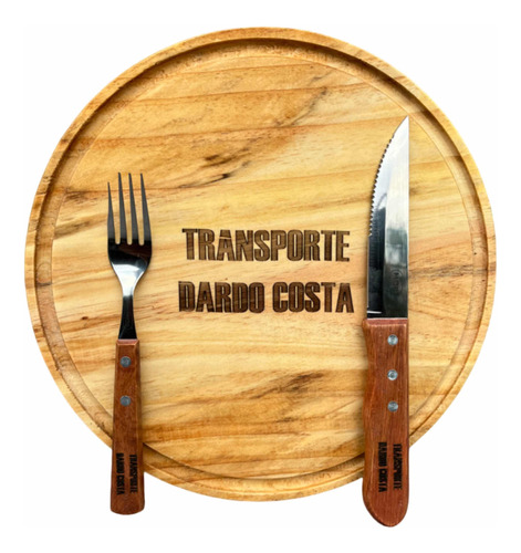 Plato De Madera Con Grabado Láser Personalizado