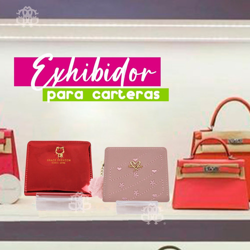 Paquete 5 Pz Exhibidor Chico De Carteras Acrilico 1 Espacio