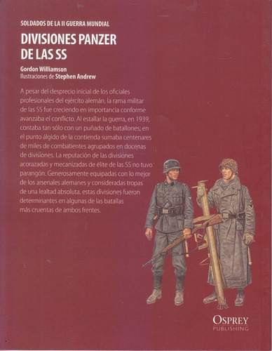 Divisiones Panzer De Las Ss., De Gordon Williamson. Editorial Osprey En Español