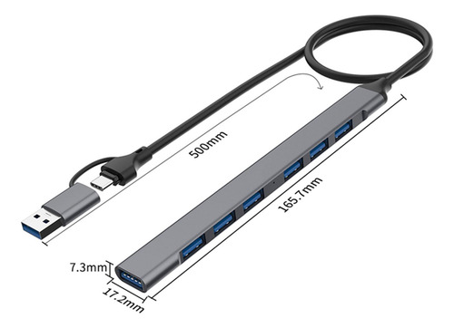 Hub Usb A Usb C Extensiones A Usb 3.0 Y Usb 2.0 Adapter