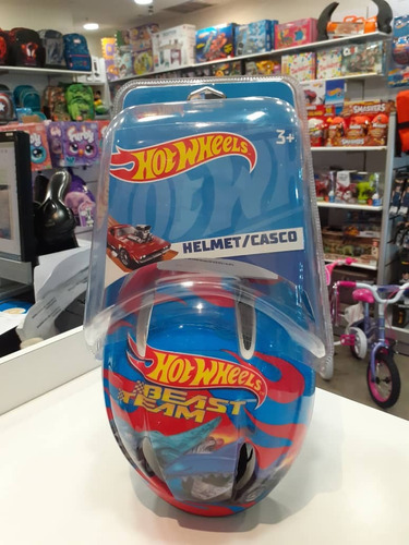 Casco De Bicicleta Hot Wheels Azul Talla S Para Niños 