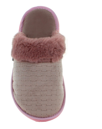 Arra Pantufla Peluche Suave Casual Confort Café Mujer 83122