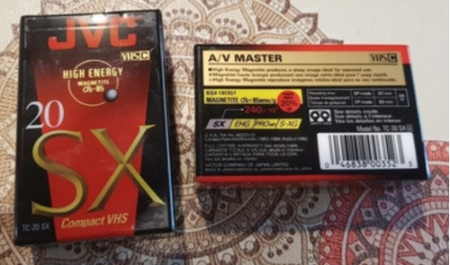 Cassette Vhs-c Jvc High Energy Tc-20 Sx 