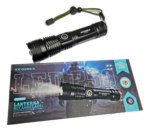 Lanterna Tática Militar Led P50 Recarregável 10000 Lumens