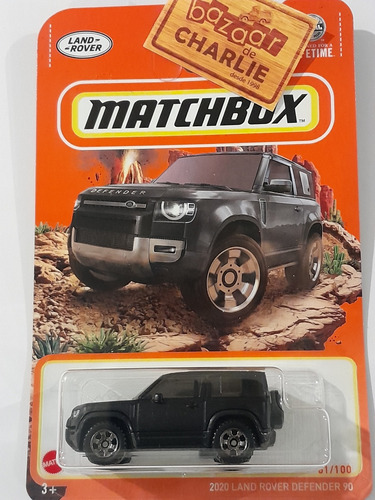 Matchbox | 2024 | 2020 Land Rover Defender 90 Negro Mate