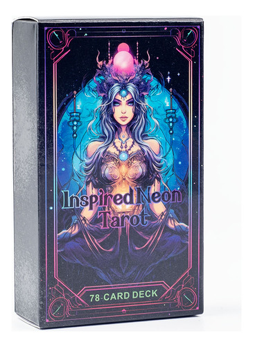 Deck De Néon Inspirado Em Inglês De 78 Cartas | Tarot As Vis