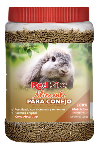 1kg Alimento Conejo Fórmula Original Vitaminado Redkite