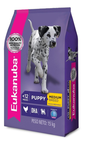 Eukanuba Puppy Medium Breed 15kg- Guau Yeah