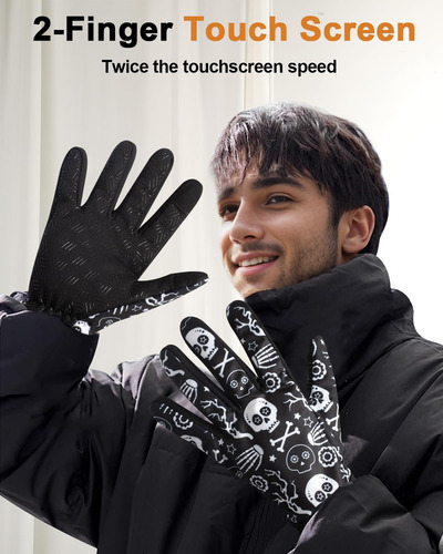 Guantes De Invierno Rigwarl Modelo Táctiles Impermeables Esqueleto Diseño De La Tela