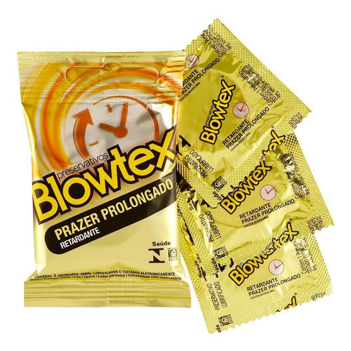 Imagem 2 de 7 de Preservativo Blowtex Retardante C/ 3 Unidades