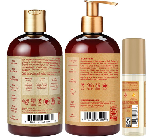 Conjunto De Shampoo E Condicionador Shea Moisture + Conjunto