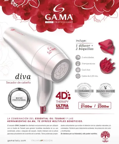 Secador de pelo gama diva 4d tsubaki new arrivals