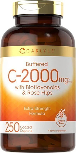 Carlyle | Buffered Vitamin C + Rh & Biofl | 2000mg | 250 Tab