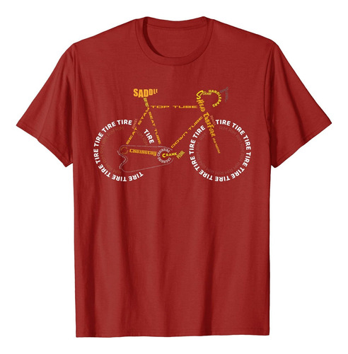 Camiseta De Anatomía De Bicicleta | Linda Camiseta De Cicl.