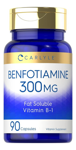 Benfotiamina 300 Mg Vitamina B1 Con 90 Capsulas Importada