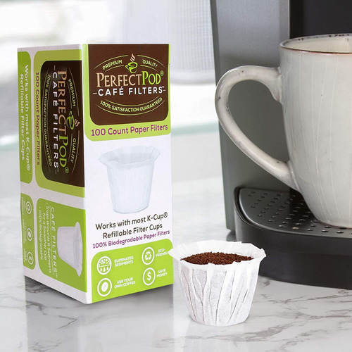 Filtros De Papel Perfect Pod Para Café, Reutilizables, 10...