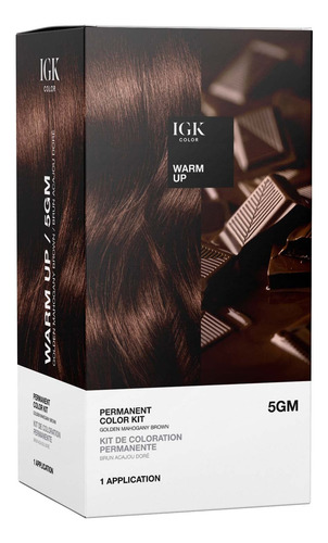 Kit De Coloración De Pelo Igk Permanent Warm Up Golden Caoba