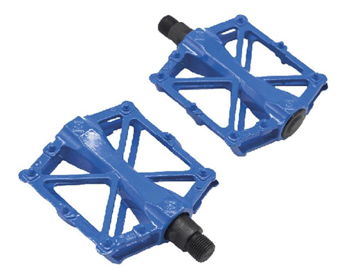 Pedal Al Plataforma Rontek Bped-028 Rosca Grossa 9/16 Azul