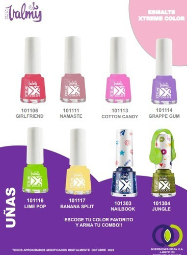 Imagen 3 de 3 de Caja De 6 Unidades Esmalte Xtreme Color Al Mayor