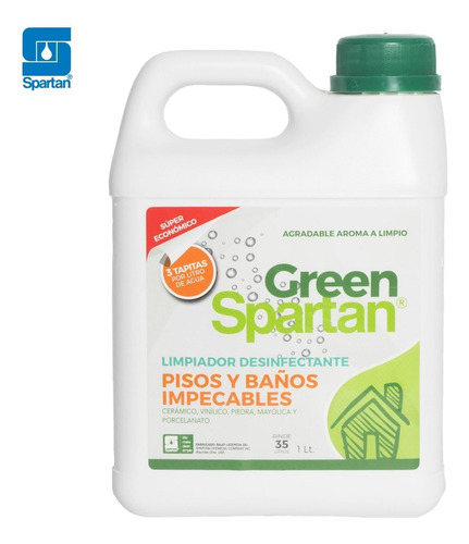 Desinfectante Para Pisos Y Baños Green Spartan X 1 Litro