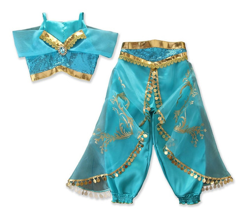 Disfraz Vestido De Jazmin Aladdin Princesa Incluye Vincha 