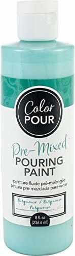 American Crafts Color Pour Paint 8oz Turquoise