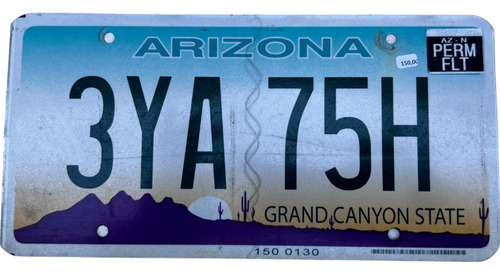 Arizona Original Placa Metálica Carro Usa Eua Americana