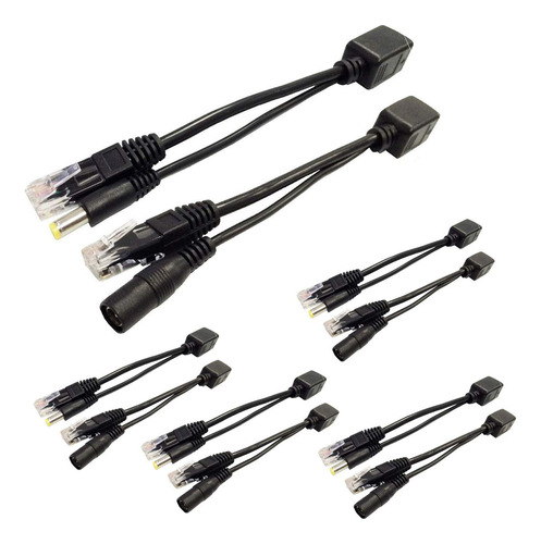 10pair 5.5x2.1mm Power Over Ethernet Poe Adaptador Inyector 