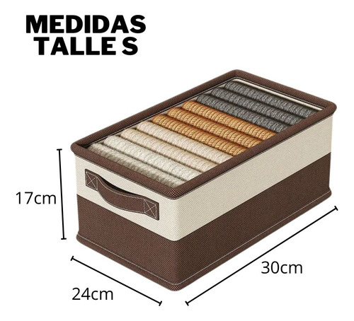 Caja Organizadora Ropa Plegable Pantalón Remeras Talle S Una Ganga® 241010