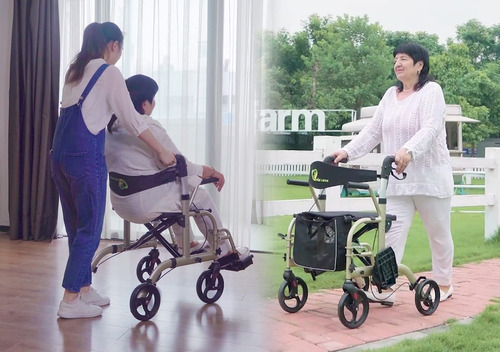 Winlove Caminadores 2 En 1 Para Personas Mayores Con Asiento