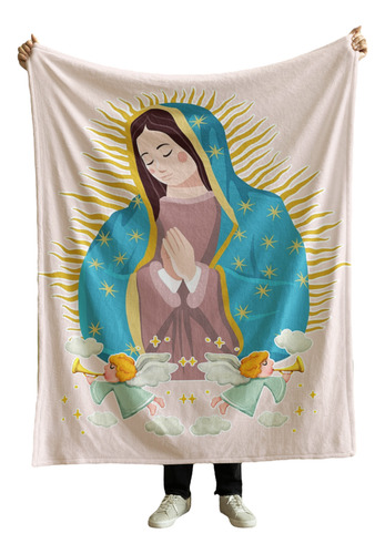 Cobija Frazada Manta Suave Yo Soy La Loca De Los Perros Virgen De Guadalupe Frazada Ligera 110x160cm