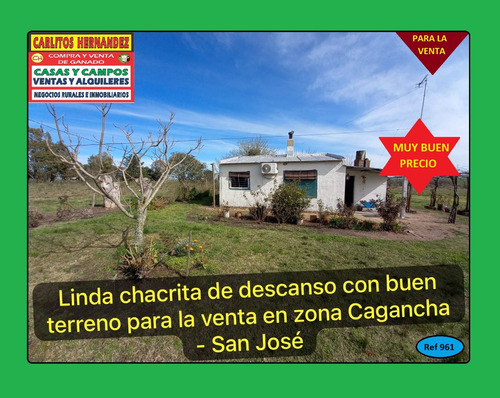 Ref 961) ** V - Linda Chacrita De Descanso  Con Buen Terreno Para La Venta En Zona Cagancha - San José 