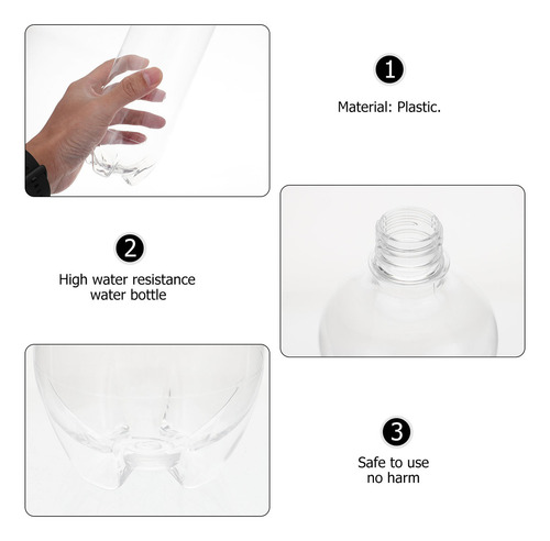 Botella De Agua Transparente Equipment Liquid, 3 Unidades