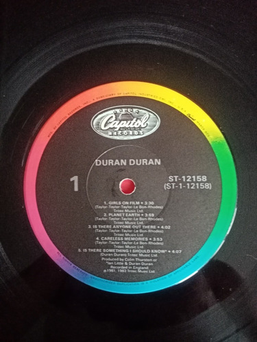 Lp Duran Duran - Homónimo - Importado Usa. 1981 Excel. Cond. (Usado)