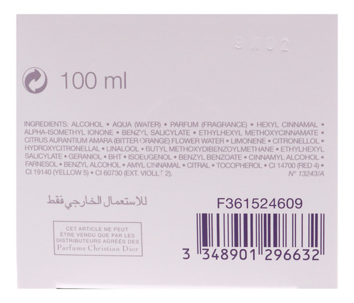 Perfume Jadore De Christian Dior, 100 Ml, Para Mujer