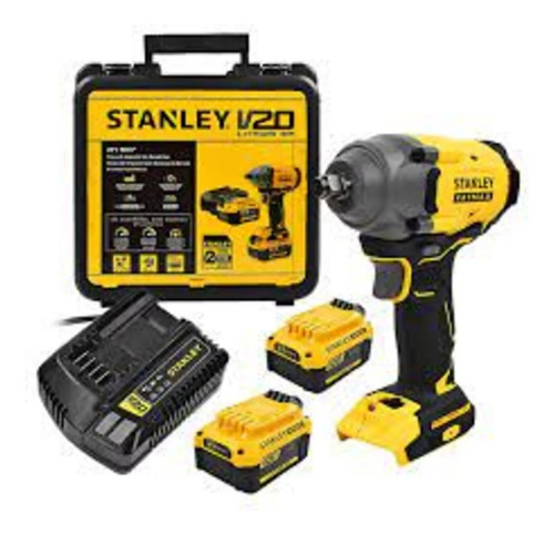 Llave De Impacto Stanley Sbw920m2k 370nm Brushles 2 Baterías Color Amarillo