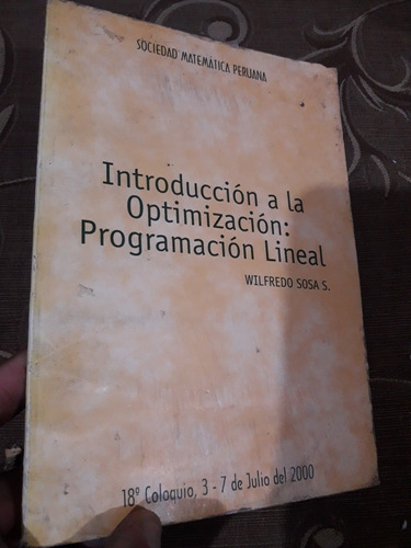 Libro Introduccion A La Optimizacion:programacion Lineal