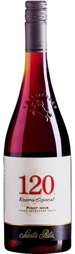 Vinho Chileno Tinto 120 Santa Rita Pinot Noir Garrafa 750ml