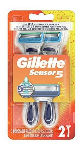 Lâmina De Barbear Descartável Masculina Gillette Sensor5, 2